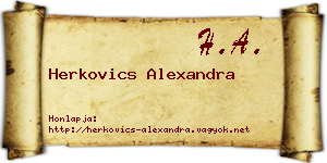 Herkovics Alexandra névjegykártya